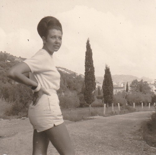 Vintage foto schöne frau - vintage,