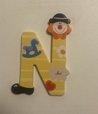 Sevi Holz-Buchstaben - Clown- Kinderzimmer - N - Buchstabe-