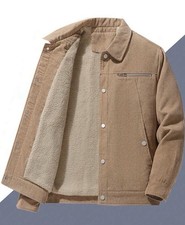 Herren Jacke Khaki Gefüttert Xl