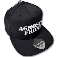 AGNOSTIC FRONT neu schwarz Baumwolle Snapback Cap flache Mütze