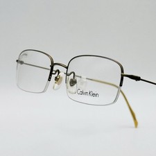 Calvin Klein Brille Herren Damen eckig braun beige Halbrand Mod. 163 504 NEU