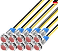 10 Stück 6mm 1/4" 230V/AC LED