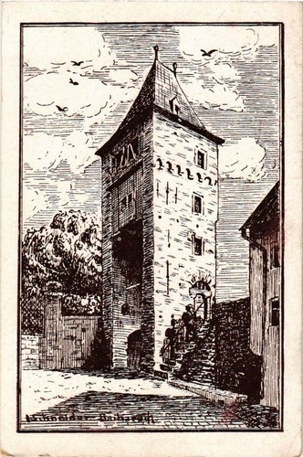 Cpa bacharach der munzturm - ak,