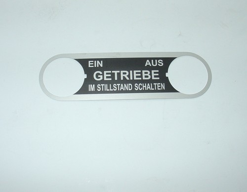 Getriebewarnschild für deckel - getriebewarnschild,