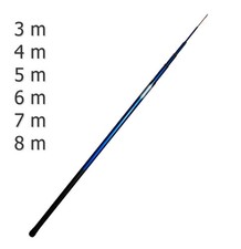 MIRACLE FISH Teleskop Stipprute 3m 4m 5m 6m 7m 8m | Angelrute Blau-Silber