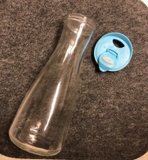 Glaskaraffe 1l Glas Deckel Karaffe Krug Wasserkaraffe Wasserkrug Kanne Glaskrug