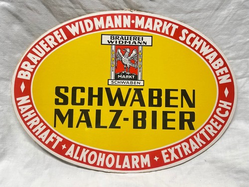 Werbe papp schild - -, brauerei