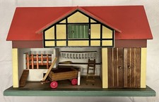 Spielzeug Bauernhof Alt + Wagen; Alles Holz + Guter Zustand