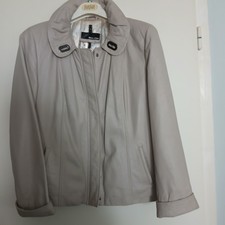 Da. Nappa Leder Jacke/Blazer- beige-Gr.44- Reißverschluß u.Druckknöpfe