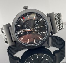 HERREN UHR  EDELSTAHL SCHWARZ MIT GMT (2.ZEITZONE) ANZEIGE# SCHMUCKJAGD