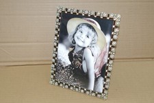 Luxus Bilderrahmen  aus Hartzinn mit Strass Steinen 23 cm x 18 cm