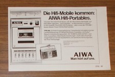 Seltene Werbung vintage AIWA TPR 990 Radio-Cassetten-Recorder HiFi-Portable 1980