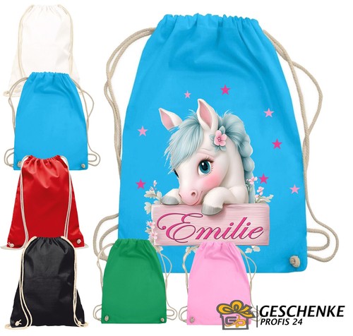 Kinder turnbeutel pferd rosa - turnbeutel,
