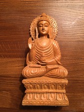 Buddha, red.Preis ! Handgeschnitzt, Vintage wie neu