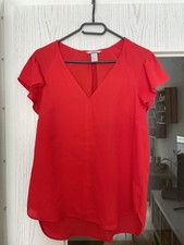 Bluse kurzarm, rot, Gr. 38