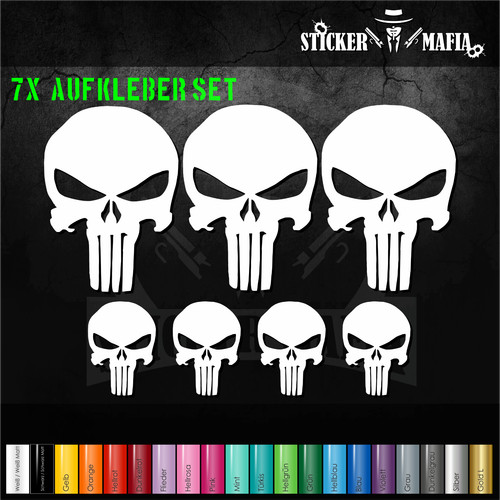 Aufkleber punisher totenkopf - punisher,