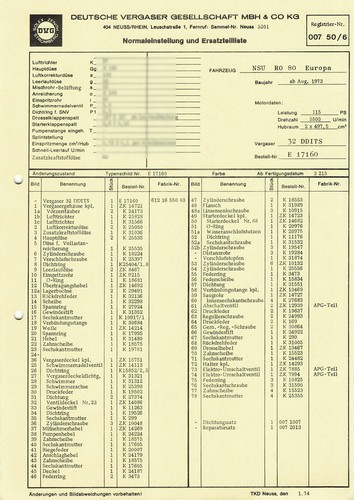 Datenblatt einstelldaten solex - datenblatt,
