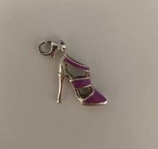 Thomas Sabo Charm Anhänger High Heel lila Original 925er Silber