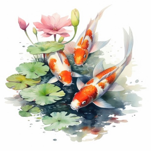 Deko bild koi - koi, japanischer