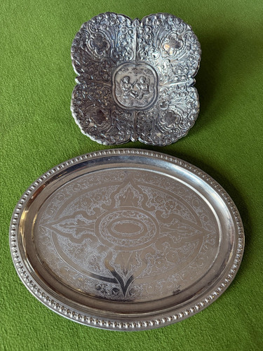 Anbietschale versilberte mit - 1,