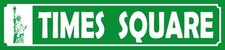 Blechschild 10x46 cm Time Square Freiheitsstatue Deko Geschenk  Schild