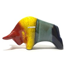 Bunter Otto Keramik Stier in