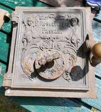 Antike OFENTÜR, Gusseiserne