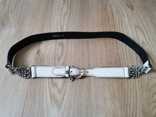 Vintage aigner gürtel weiß - vintage,