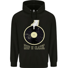 Vinyl Records Keep it Classic DJ Decks Kinder Kids Hoodie