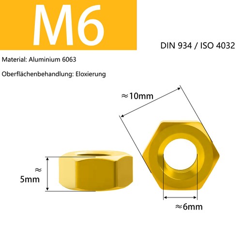 Sechskantmuttern din 934 - din,