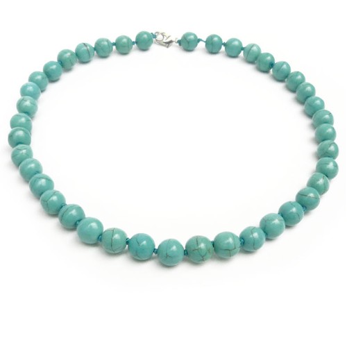 Halskette hellblau damen - hellblau,