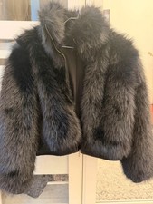 Edle Zara Felljacke Schwarz