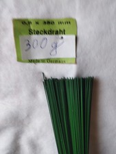 300g Steckdraht 0,8 x 350 mm grün Basteldraht Blumendraht Draht Stützdraht