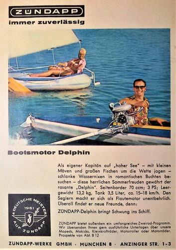 Delphin zündapp werbung - delphin,