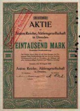 Anton Reiche AG 1923 Dresden