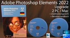 Adobe Photoshop Elements 2022 Upgrade Box + DVD 2 Win/Mac Anleitung OVP NEU