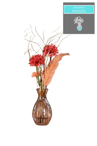 Vase mit kunstwasser und - vase,