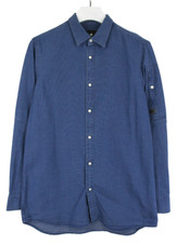 G-Star Stalt Clean Denim Shirt Herren Groß Blau Geknöpft Langärmelig