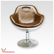 Clubsessel Leder Sessel Wohnzimmer Loungesessel Braun Cocktailsessel Drehstuhl