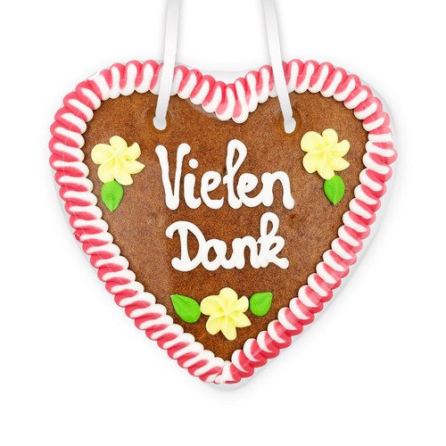 Lebkuchenherz 14cm vielen - 14cm,