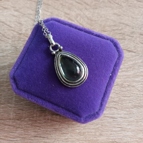 Silberkette mit klarem peridot - klarem,