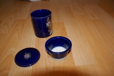 Teetasse incl. Sieb und Deckel, dunkelblau
