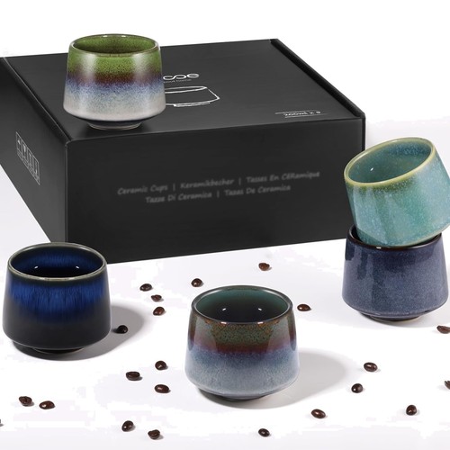 Porzellan cappuccinotassen set - cappuccinotassen,
