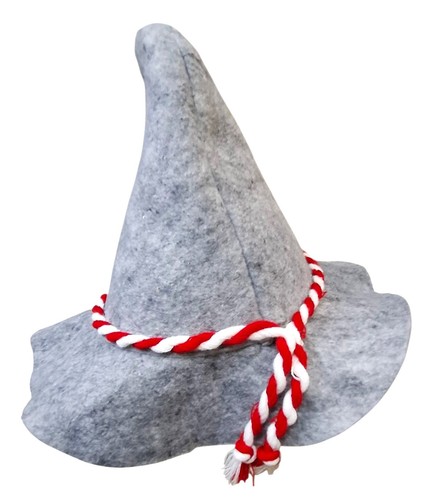 Seppelhut rot mit weißer - seppelhut,
