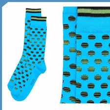 Hot Sox Socks Herren Socken Türkis Größe EU 43 46 Pois Baumwollsocken Socken