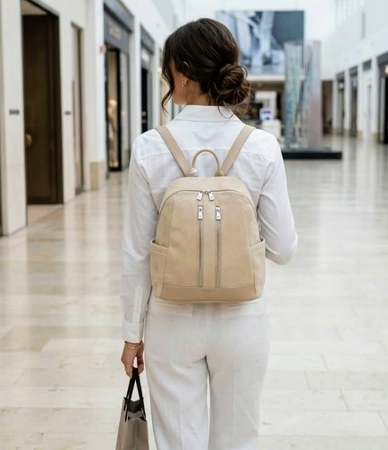 Damen rucksack wildleder sand - damen,