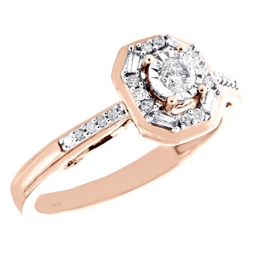 10k rose gold solitaire - rose,