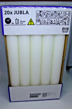 IKEA ❤ Tafelkerzen weiß JUBLA Kerzen 19 cm Stabkerze 20 Stück ❤ NEU OVP ❤
