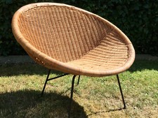 Korbsessel 50er 60er . Design