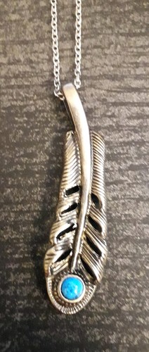Halskette feder necklace - feder,